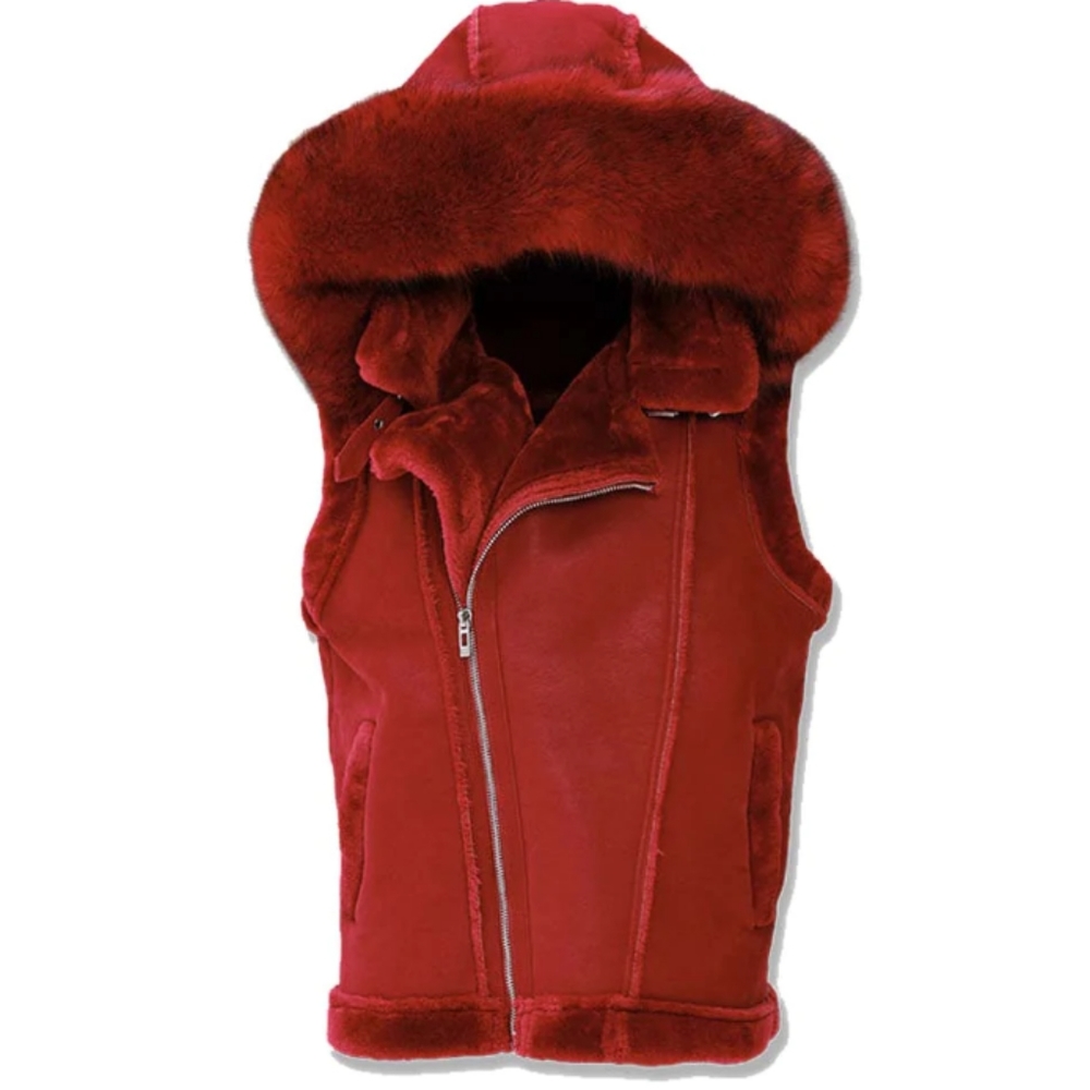 NWOT red shearling vest